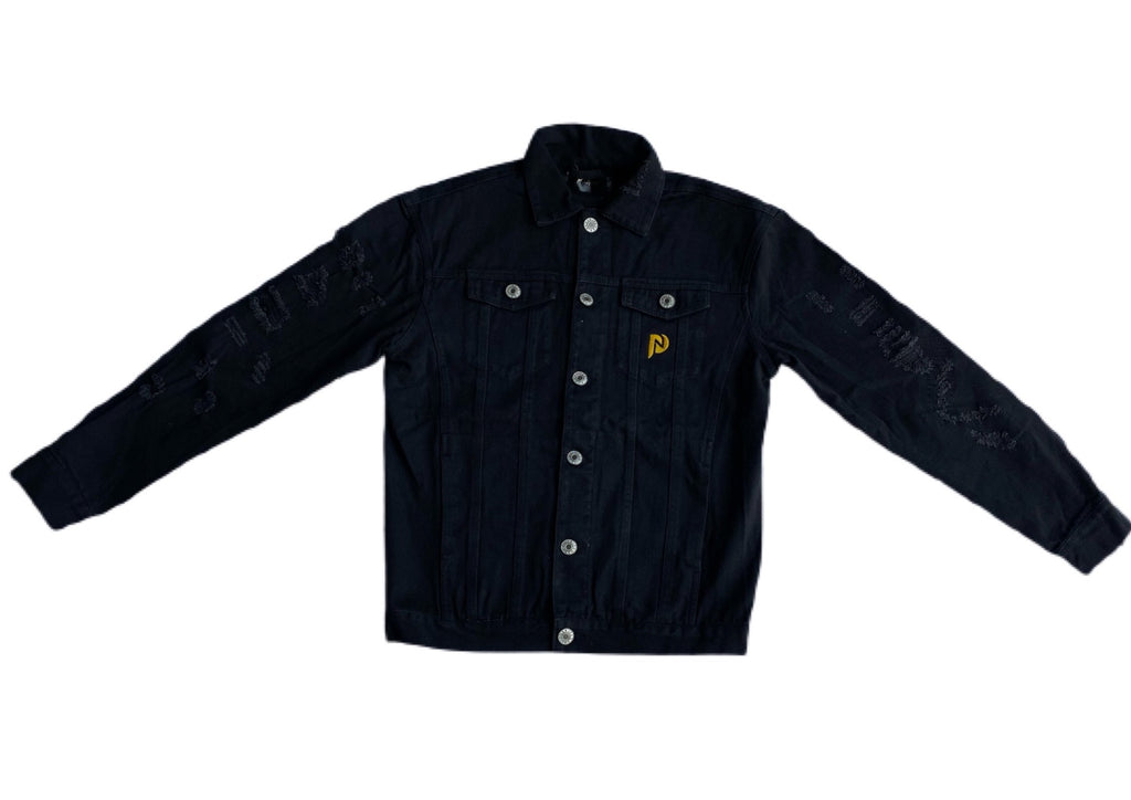 Distressed jean jacket (Black)