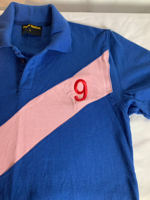 Blue and Pink Stripe Polo