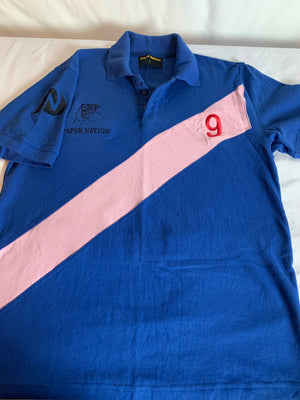 Blue and Pink Stripe Polo